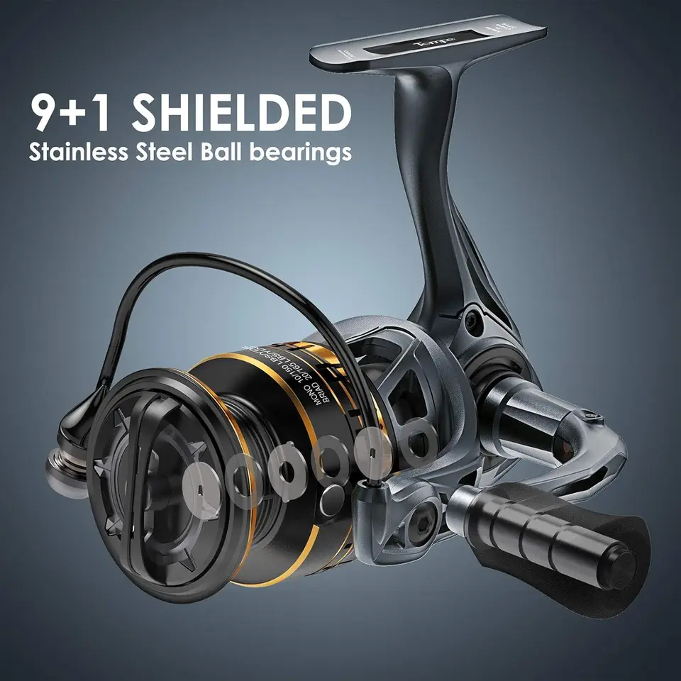 Spinning Reel - Mulinello da Pesca, 9+1 Cuscinetti a