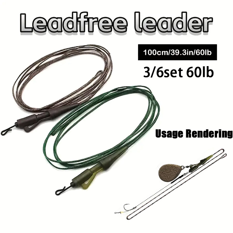 Baitcasting Reel - 3/6pc CarpCarp lenza pronta legata 100cm/27.22KG