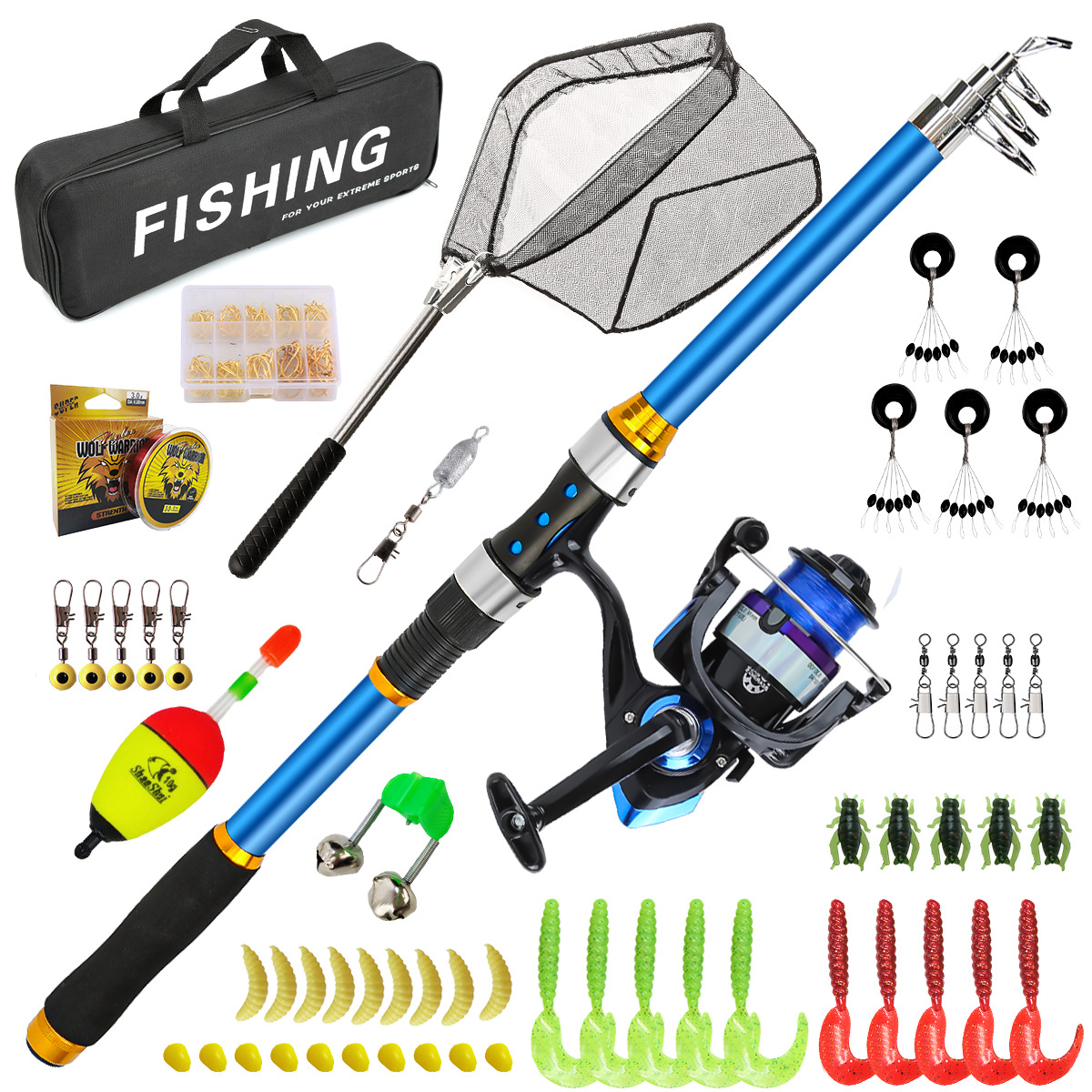 Spincast Reel - Set di canne da pesca telescopiche