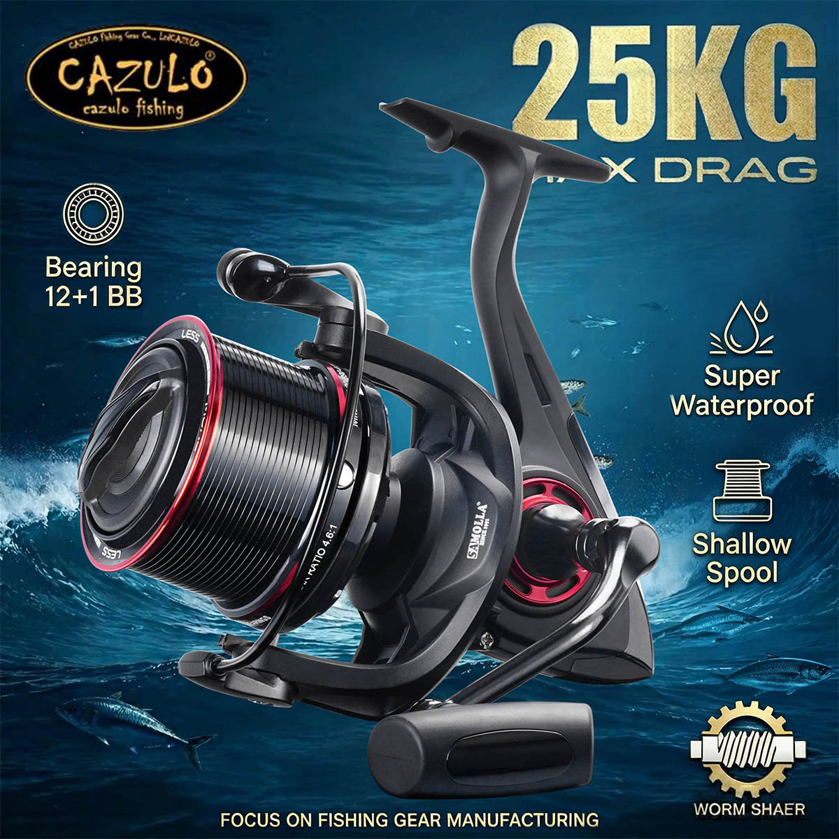 Mulinello da spinning CAZULO p - Surf Reel recensione e prezzo